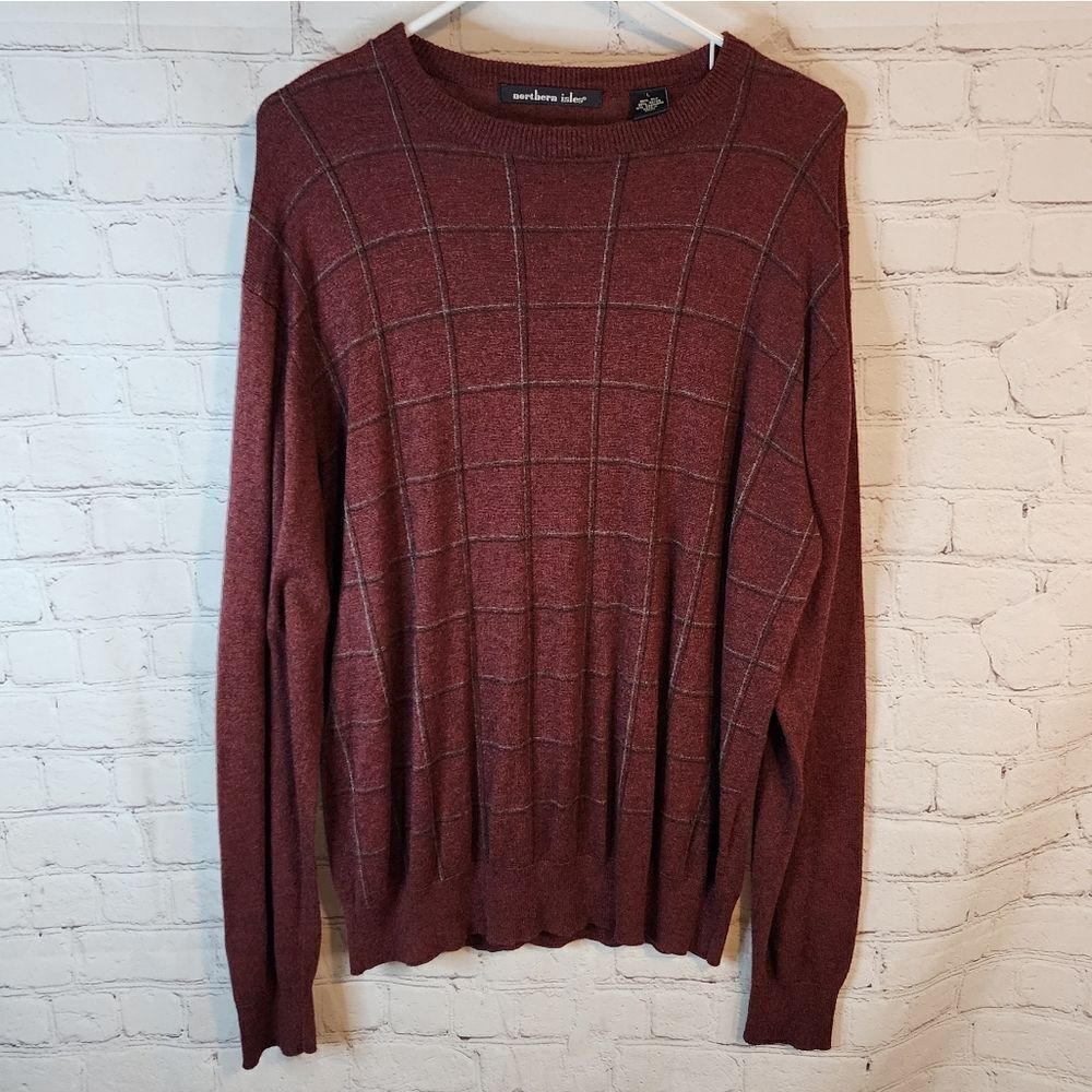 Men's Northern Isles sweater, Silk & Cashmere mixed, size Large